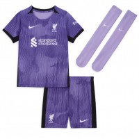 Camisa de time de futebol Liverpool Mohamed Salah #11 Replicas 3º Equipamento Infantil 2023-24 Manga Curta (+ Calças curtas)